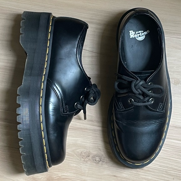 Dr. Martens Black Platform Lace-Up Shoes - Picture 3 of 5